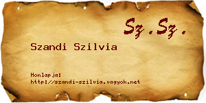 Szandi Szilvia névjegykártya